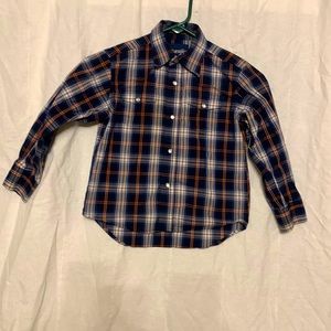 Boys Wrangler Western Shirt with Pearl Snaps